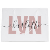 LVNライセンスパーソナライズされた職業ナースシック ラージペーパーバッグ (正面)