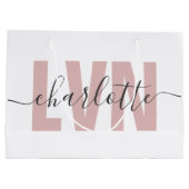 LVNライセンスパーソナライズされた職業ナースシック ラージペーパーバッグ (裏面)