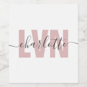 LVNライセンスパーソナライズされた職業ナースシック ワインラベル (シングルラベル)