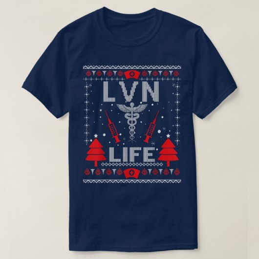 Lvn Life Ugly Christmas Sweaters Matching Group Xm Tシャツ (デザイン正面)
