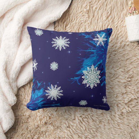 LWの雪片の枕 クッション (ブランケット)