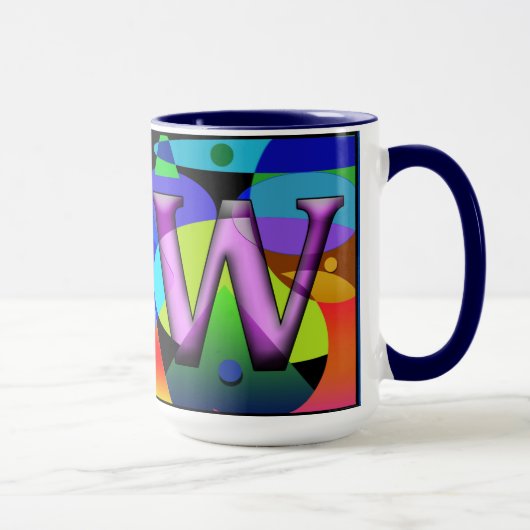LW Monogramed, Initialed，コーヒーマカスタムグ マグカップ (右)