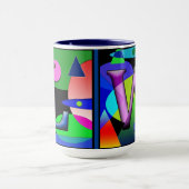 LW Monogramed, Initialed，コーヒーマカスタムグ マグカップ (中央)