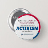 LWVAHの"実行主義のないSlactivism"ボタンを結合して下さい 缶バッジ (正面&裏面)