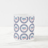 LWVOZ Patriotic ・非党派・ 誇りを持った ・永続的 フロストグラスマグカップ (中央)