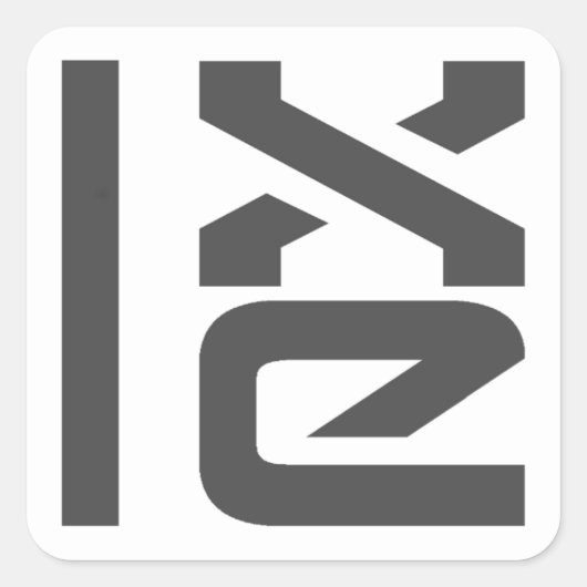 LXLE Linuxバッジ スクエアシール (正面)