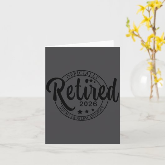 Ly Retired 2026 Funny Retirement For Men Women Tee カード (黄色い花)
