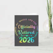 Ly Retired 2026 Funny Retirement For Women カード (正面)