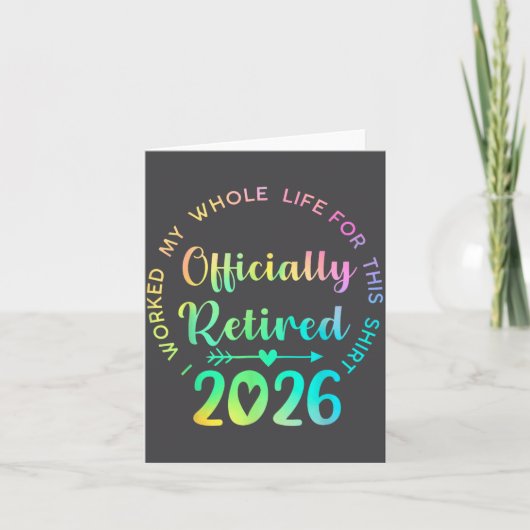 Ly Retired 2026 Funny Retirement For Women  カード (正面)