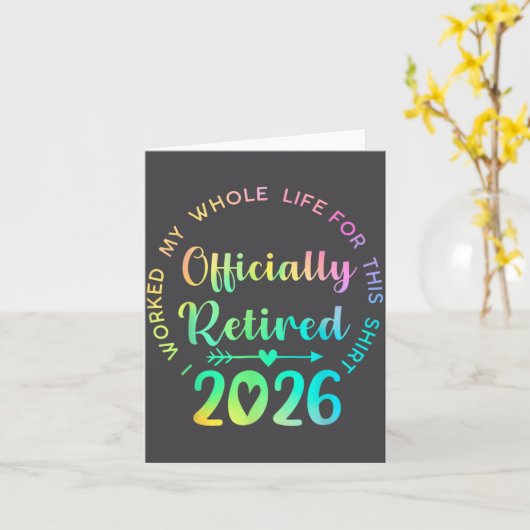 Ly Retired 2026 Funny Retirement For Women カード (黄色い花)