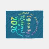 Ly Retired 2026 Funny Retirement For Women  フリースブランケット (正面(横))