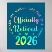 Ly Retired 2026 Funny Retirement For Women  ポスター (正面)