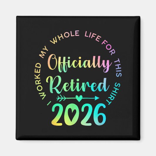 Ly Retired 2026 Funny Retirement For Women  マグネット (正面)