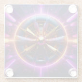 Lyapunov Fractalの操作が多い ガラスコースター (裏面)