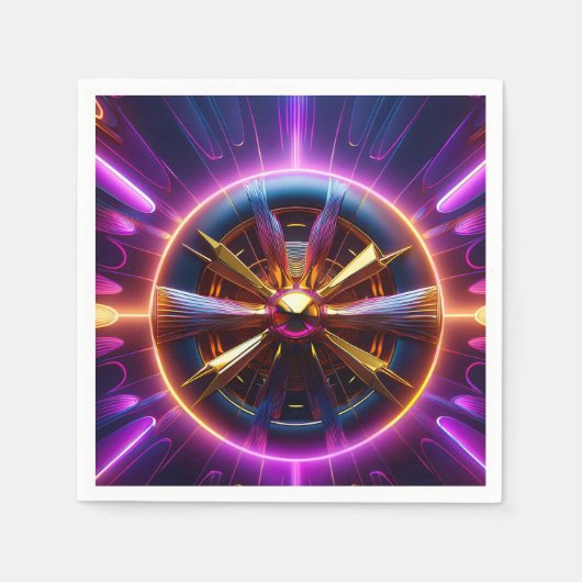 Lyapunov Fractal多くの操作ナプキン スタンダードカクテルナプキン (正面)