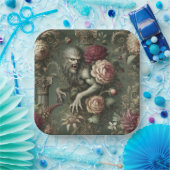 Lycanthropic Verdant – Gothic Floral Design ペーパープレート (パーティー)