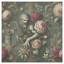 Lycanthropic Verdant - Gothic Statement Tile ファブリック
