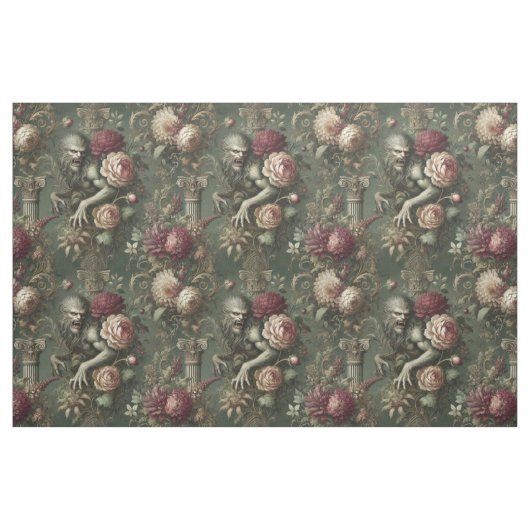 Lycanthropic Verdant - Gothic Statement Tile ファブリック (ファットクウォーター)