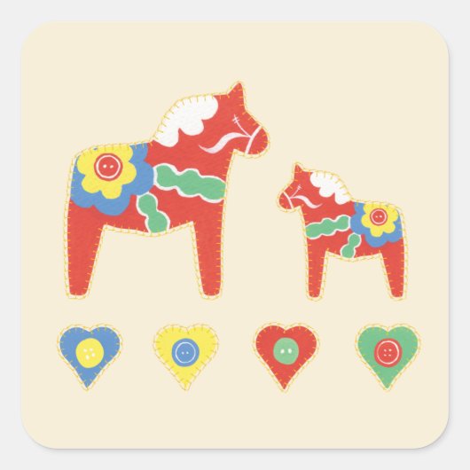 Lycka Til Baby Showerステッカー スクエアシール (正面)