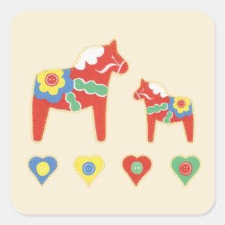 Lycka Til Baby Showerステッカー スクエアシール