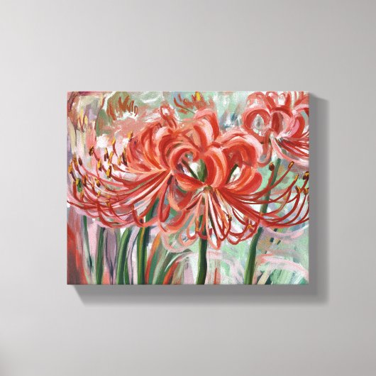 Lycoris Radiataの開花 キャンバスプリント (正面)