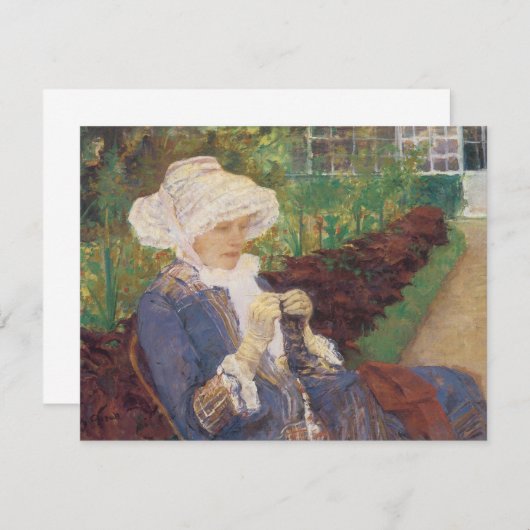 Lydia Crocheating in Garden at Marly, Mary Cassatt (正面/裏面)