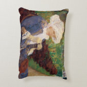 Lydia Crocheating in Garden at Marly, Mary Cassatt アクセントクッション (裏面(縦))