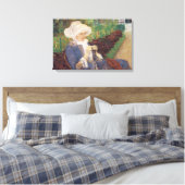 Lydia Crocheating in Garden at Marly, Mary Cassatt キャンバスプリント (インサイチュ (寝室))