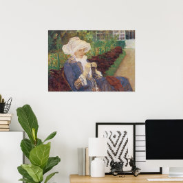 Lydia Crocheating in Garden at Marly, Mary Cassatt ポスター