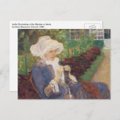 Lydia Crocheating in Garden at Marly, Mary Cassatt ポストカード (正面/裏面)