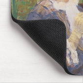 Lydia Crocheating in Garden at Marly, Mary Cassatt マウスパッド (コーナー)