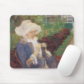 Lydia Crocheating in Garden at Marly, Mary Cassatt マウスパッド (マウス)