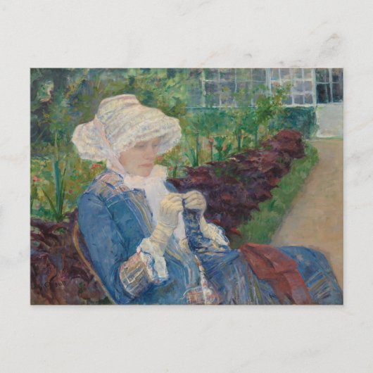 Lydia Crocheting in the Garden at Marly ポストカード (正面)