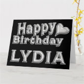 Lydia Happy Birthday Geburtstag Karte Aufsteller カード (黄色い花)