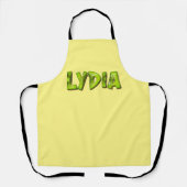 Lydia Name Kiwi Design Küchenschürze Schürze エプロン (正面)