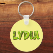 Lydia Name Kiwi Design Schlüsselanhänger キーホルダー (正面)