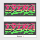 Lydia Vorname Name Graffiti Aufkleber Sticker シール (シート)