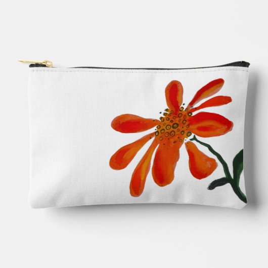 Lydia's Art Sangriaによるオレンジの花 アクセサリーポーチ (正面)