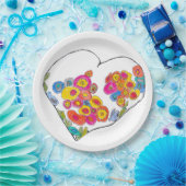 Lydia's Art Sangriaによる「陽気なハート」 ペーパープレート (パーティー)