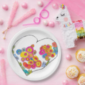 Lydia's Art Sangriaによる「陽気なハート」 ペーパープレート (パーティー)