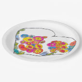 Lydia's Art Sangriaによる「陽気なハート」 ペーパープレート (アングル)