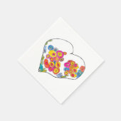 Lydia's Art SangriaによるCheerful Heart スタンダードカクテルナプキン (角)