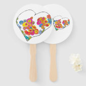 Lydia's Art SangriaによるCheerful Heart ハンドファン (正面&裏面)