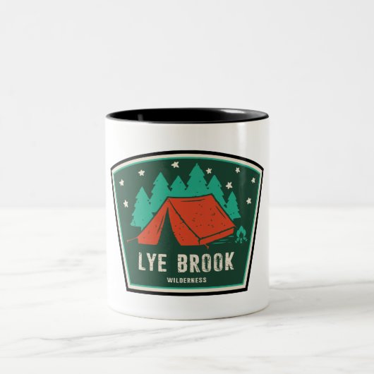 Lye Brook Wilderness Vermont Camping ツートーンマグカップ (中央)