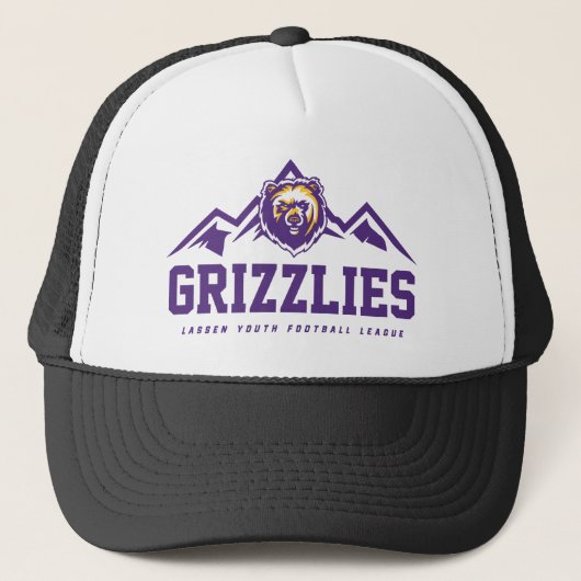 LYFL 14 | Purple Grizzlies ProロゴTrucker Hat キャップ (正面)