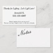 Lyftingをありがとう。 あとでLyftは! 紹介カード (正面/裏面)