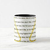 Lying hypocrites don't like, or do REAL FACTS! マグカップ (中央)