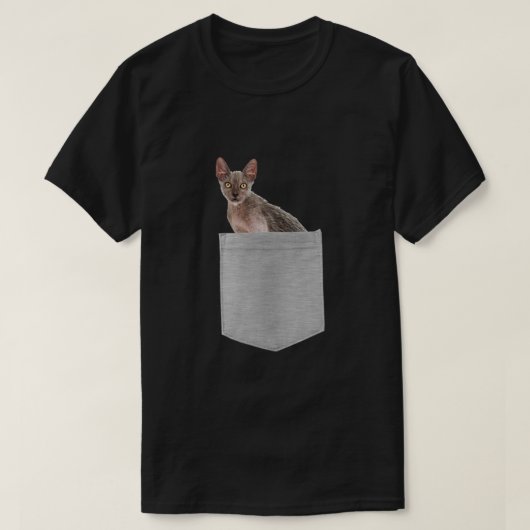 Lykoi Catインザポケットプレミアム Tシャツ (デザイン正面)