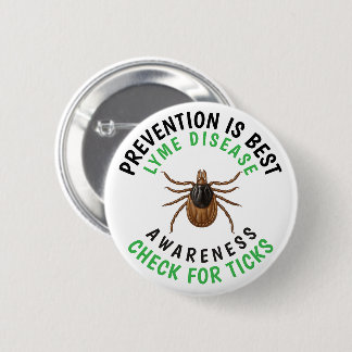 Lyme Disease Awareness | Deer Tick  缶バッジ