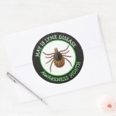 Lyme Disease Awareness Month | Deer Tick  ラウンドシール (封筒)